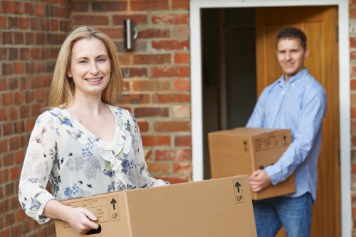 Man and van moving boxes and furniture in East London