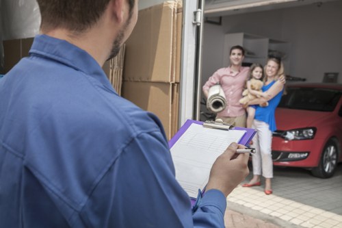Office removal team planning a business relocation in East London