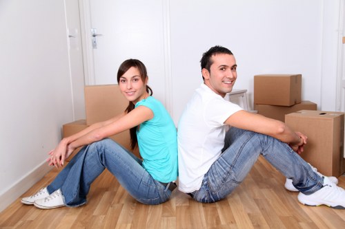 Protective wrapping and furniture handling during a home removal