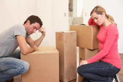 Local office removals team working in East London streets
