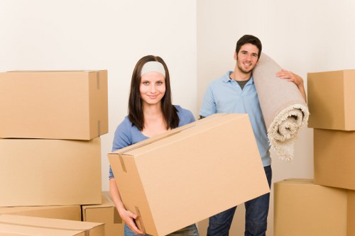 Careful loading of boxes and furniture for an East London move
