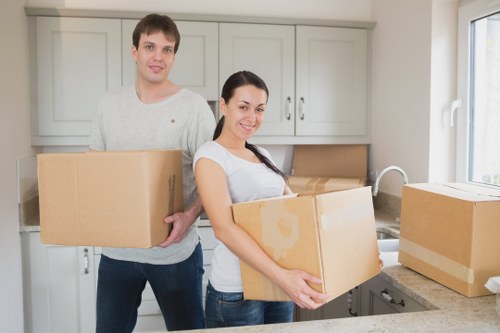 House movers planning access and parking for a flat move in East London